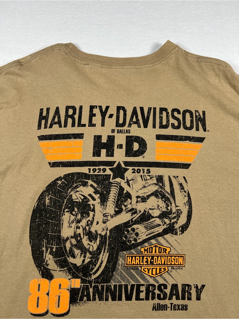 Harley Davidson Mens 86th Anniversary Dallas Brown Short Sleeve Shirt Size XL